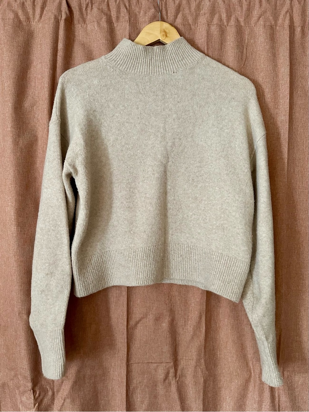 & Other Stories Light Beige Turtleneck Sweater